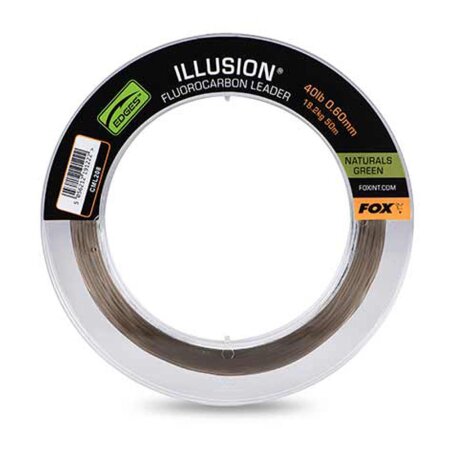 Fox - Illusion Fluorocarbon Leader Naturals Green 50m - 40lb 18.2kg (0.60mm)