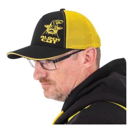 Black Cat - Black and Yellow Trucker Cap