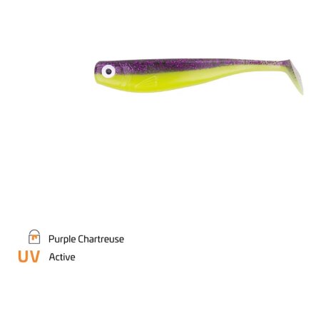 Zeck Fishing - ZANDER Gummi 9cm 5,9g - Purple Chartreuse