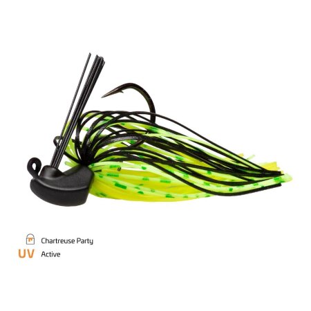 Zeck Fishing - Skirted Jig Chartreuse Party Size 3/0 - 14g
