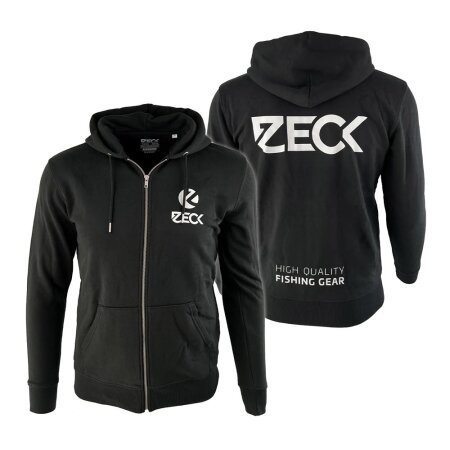 Zeck Fishing - ZECK Black Zip Hoodie - Large