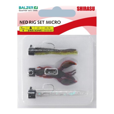 Shirasu - Micro Ned Rig Set - 4,5cm / 3g, 4g, 5g