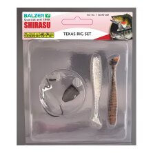 Shirasu - Texas Rig Set Zander 7,5cm 10g - Size 1/0