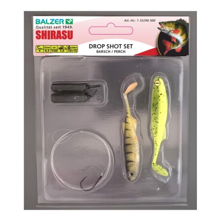 Shirasu - Drop Shot Set Perch 7,5cm 10+15g - Size 4