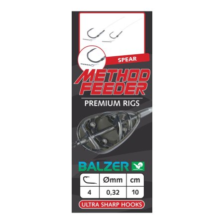 Balzer - Premium Method Feeder Hook with Spear - Size 10/0
