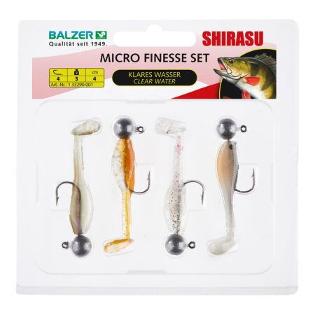 Shirasu - Micro Bait Set Clear Water - 3g Jighead Size 4