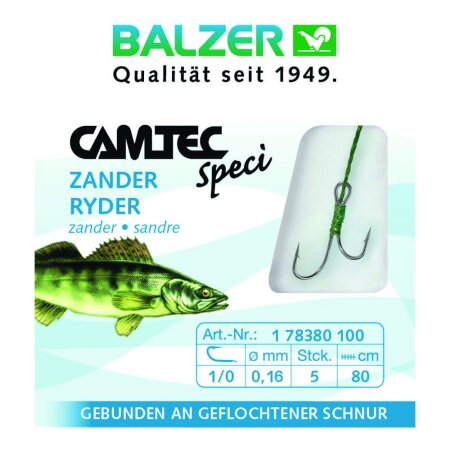 Balzer - Camtec Speci Ryder Hook with Braided Line 80cm