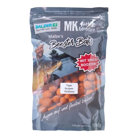 Balzer - Matzes Booster Balls 15 & 20mm 1kg - Nut Scopex Orange