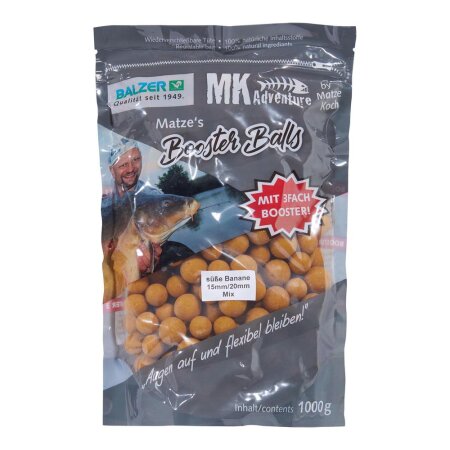 Balzer - Matzes Booster Balls 15 & 20mm 1kg - Sweet Banana Yellow