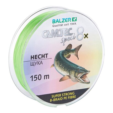 Balzer - Camtec Speci 8x Pike Chartreuse 150m - 0,18mm