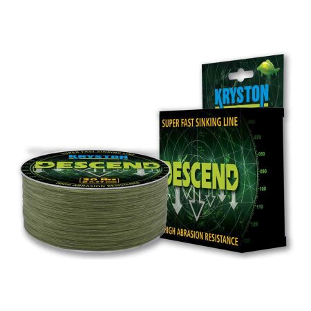 Kryston - Descend sinking mainline braid Olive 600m - 0,27mm 30lb