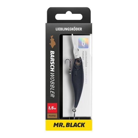 Lieblingsköder - Barschwobbler [BW 060 F1,5] - Mr. Black