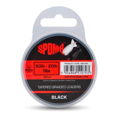 Spomb - Tapered Braided Leaders 50lb-20lb