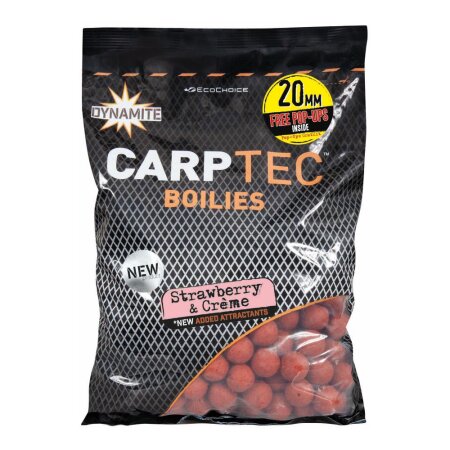 Dynamite Baits - Carptec Boilies 1,8kg 20mm - Strawberry & Crème